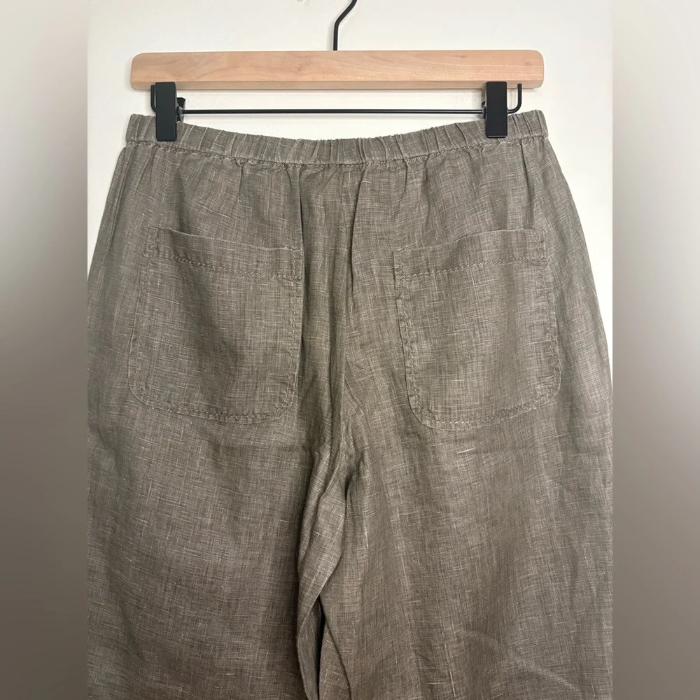 Nurture 100% Linen Wide Leg Pants‎ Brown Elastic Waist Pull On Women’s S NWT